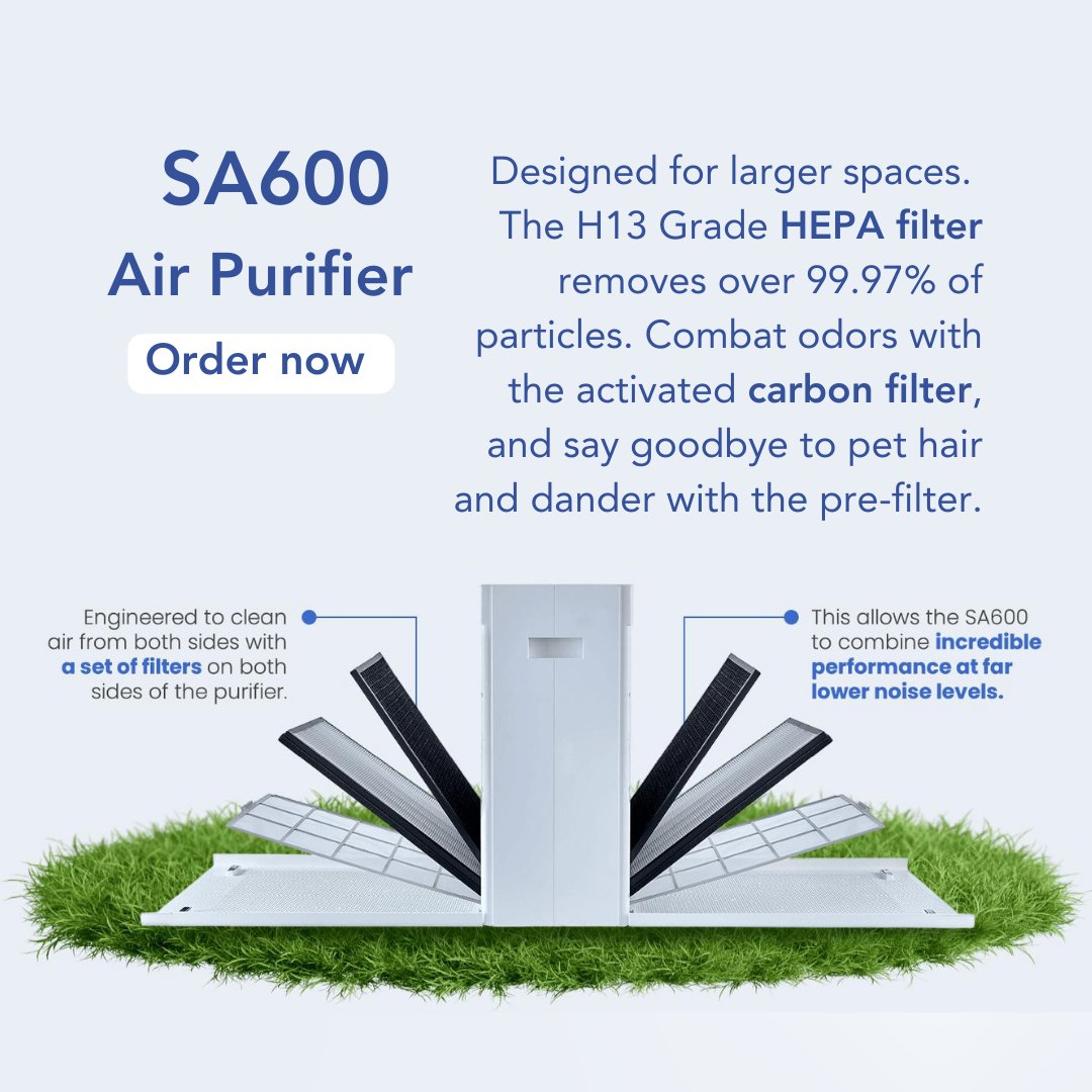 SmartAirFilters's tweet photo. Efficient, quiet, and energy-saving - it's time to elevate your air quality with the SA600!
Link: https://t.co/HbRyyBq6ud
#CleanAir #SA600 #SmartAir #SA600 #AirPurifier https://t.co/og4BXhs6hm