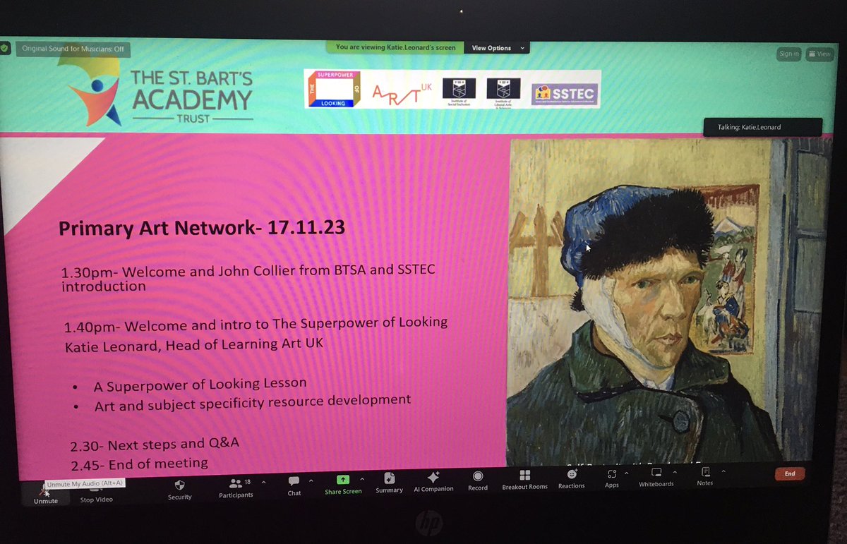 A HUGE thank you to @katie_leonard1 from @artukdotorg for presenting the excellent @SuperpowerLook resource to our @StBartsTrust Art and DT subject leads! I’m excited to see where the @TheBTSAHub SSTEC project will take us 🤩