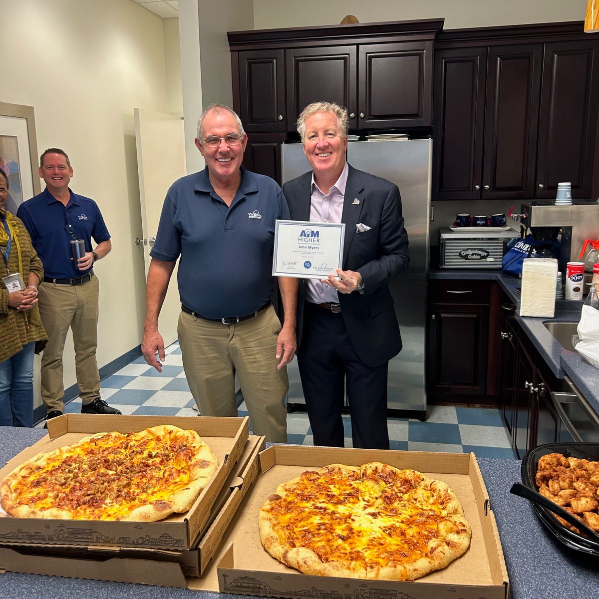 Congratulations to our quarterly AIM Higher Award winners, Debora Gregg and John Myers!  Thank you both for your outstanding commitment to upholding our company's values.