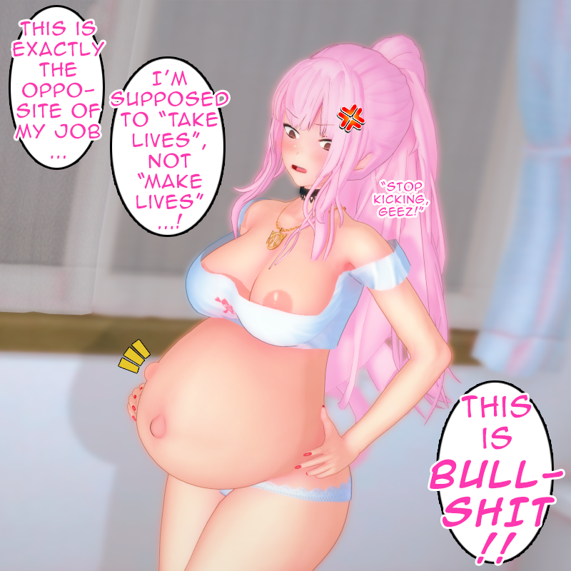 MaiKatz14's tweet photo. The Pink Reaper didn't know "make lives" is a part of a woman's job...

Got inspired by another preg Calli I found somewhere... https://t.co/cmOqGMIQ71