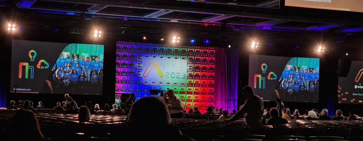 Ready for the Keynote on the final day of #PASSDataSummit in Seattle. It's been a blast and I've learnt loads! Thanks #AlwaysLearning