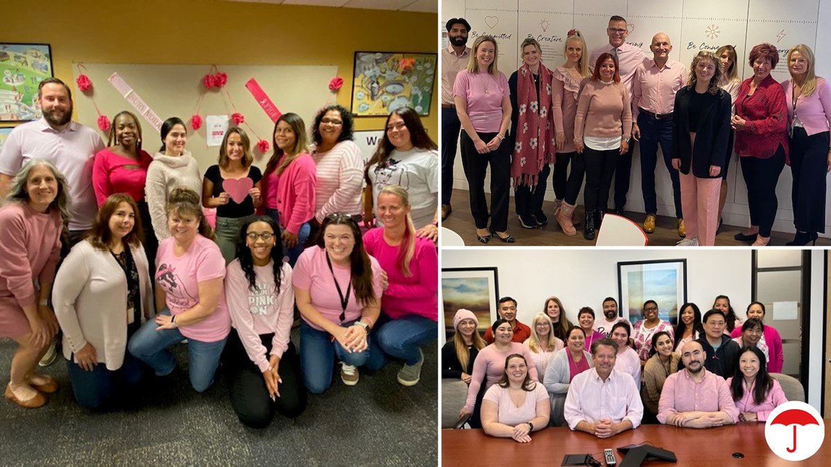 During #BreastCancerAwareness Month, members from our Women & Allies Diversity Network held an employee event to honor and remember those impacted by breast cancer. In a collective show of solidarity, #TRVEmployees donned shades of pink to help raise awareness. 🎗️ #TeamTravelers