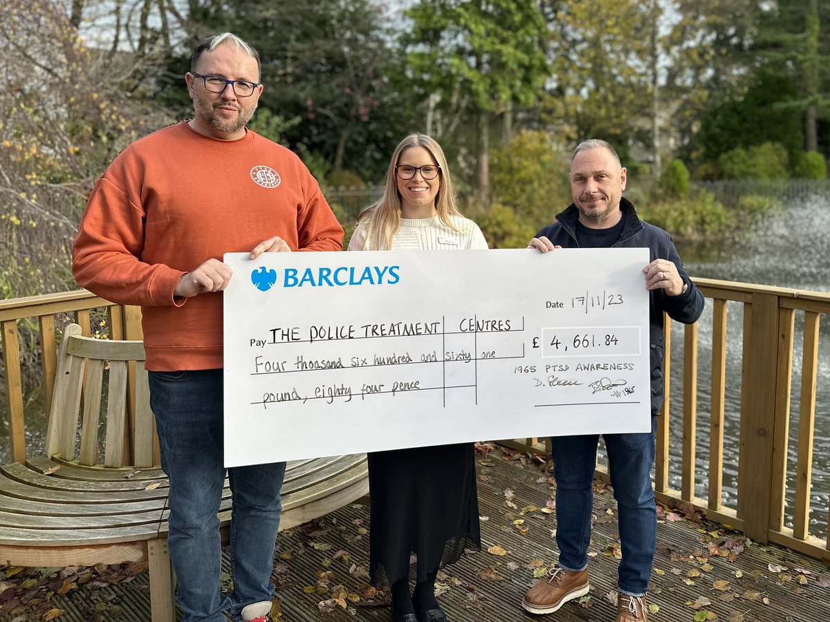 Today Dan and I visited <a href="/PTCentres/">PTCentres</a> at Harrogate to meet Megan. We were shown around the facility, and saw first hand what amazing services they issue to police officers, serving or retired. Thank you so much for your kindness and we hope our small donation helps to make even a