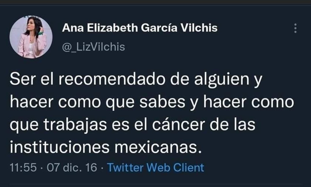 Hablando de la terna de las sumisas..

Se le cayó un tweet a la Vilchis..

👇
