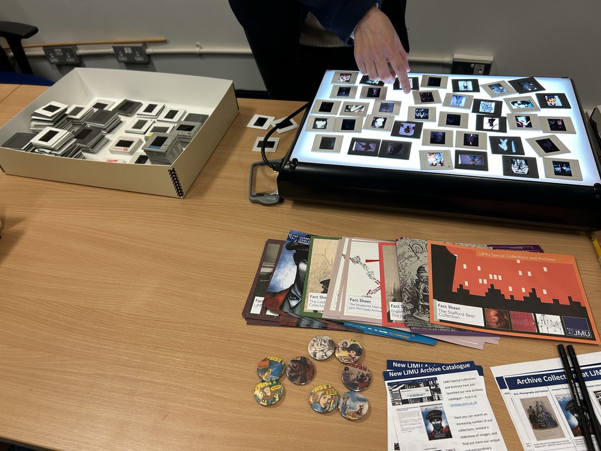 Our Archive Assistant currently has the satisfying task of repackaging & dating nearly 10 boxes of slides from @LJMU's School of Art, c.1960s-2000s! Quite the task but she's already three boxes down after only two days! 💪 #archive #arthistory #liverpool @LJMUarts #history