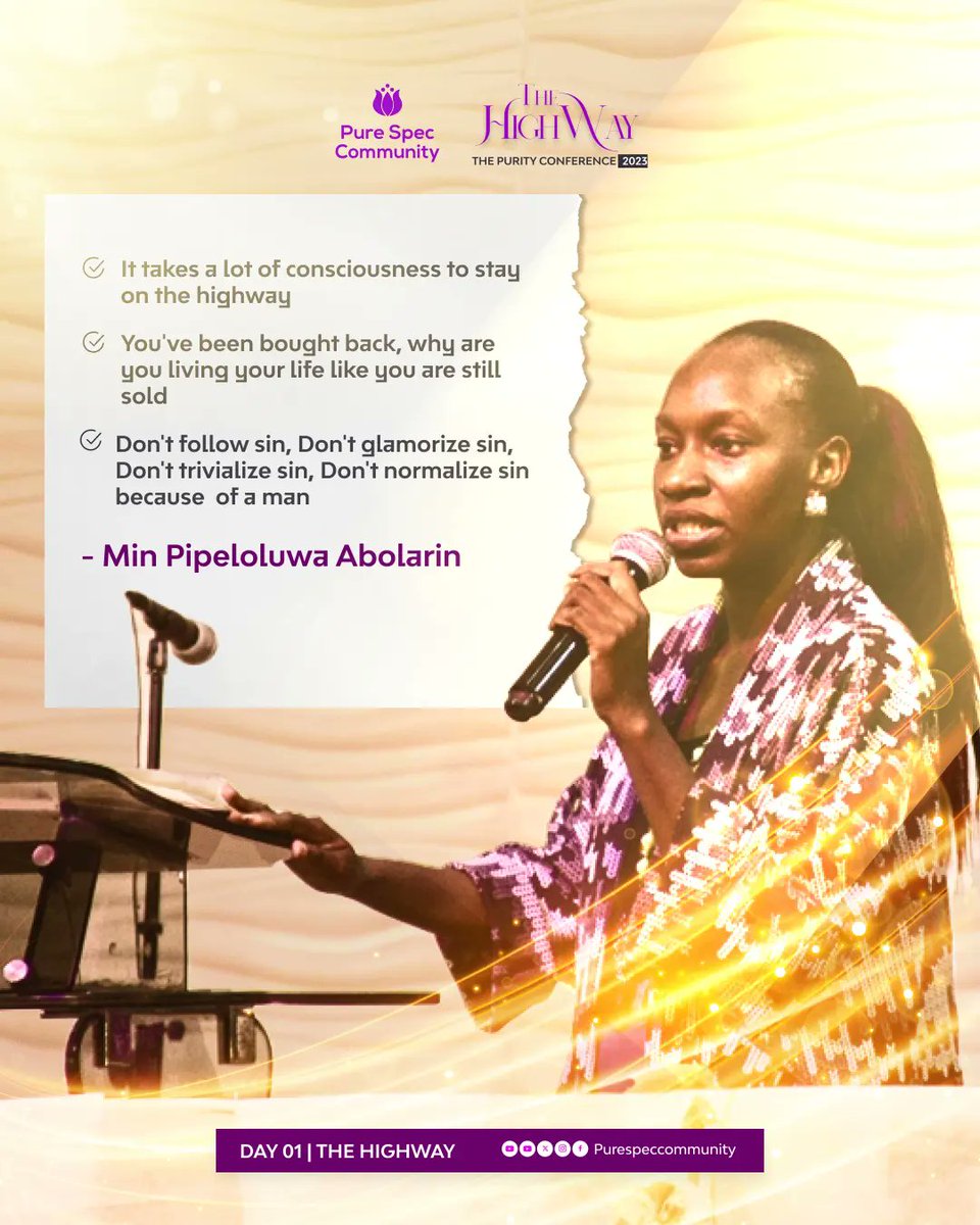 ThePureSpec's tweet photo. #thehighway is the path of holiness
The Purity Conference started last night and we have been blessed!

Join us physically and online as we continue in God's presence!
YouTube - https://t.co/uVGKn14rI2

#purityconference23 https://t.co/PP8YAAwEJU