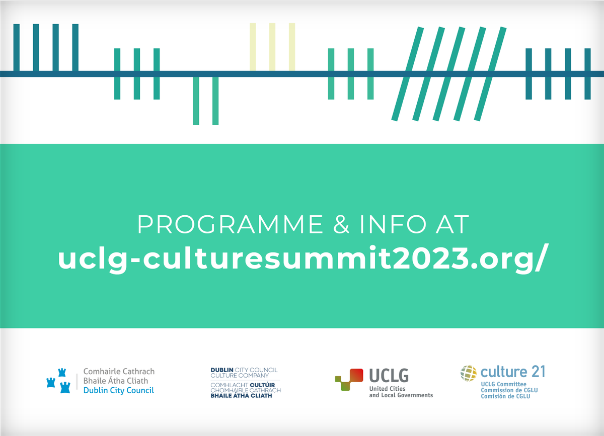 ✨In Dublin we will see how #CulturalRights are at the core of local development and how they are connected to #ClimateAction, #GenderEquality, Health & Wellbeing, and more! The Summit will end with a discussion on “Shaping a Culture Goal” in the #SDGs. ℹ️uclg-culturesummit2023.org