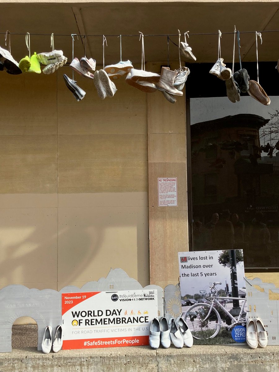 MadWIParking's tweet photo. Yesterday, #VisionZeroMadison held a press conference to honor those who have lost their lives on our roadways, in advance of the official World Day of Remembrance on Sun, Nov 19.
Watch the press conference https://t.co/zOBVEBl03v
#WDoR2023 #SafeStreetsForAllPeople #VisionZero https://t.co/0LcnE0OcN4
