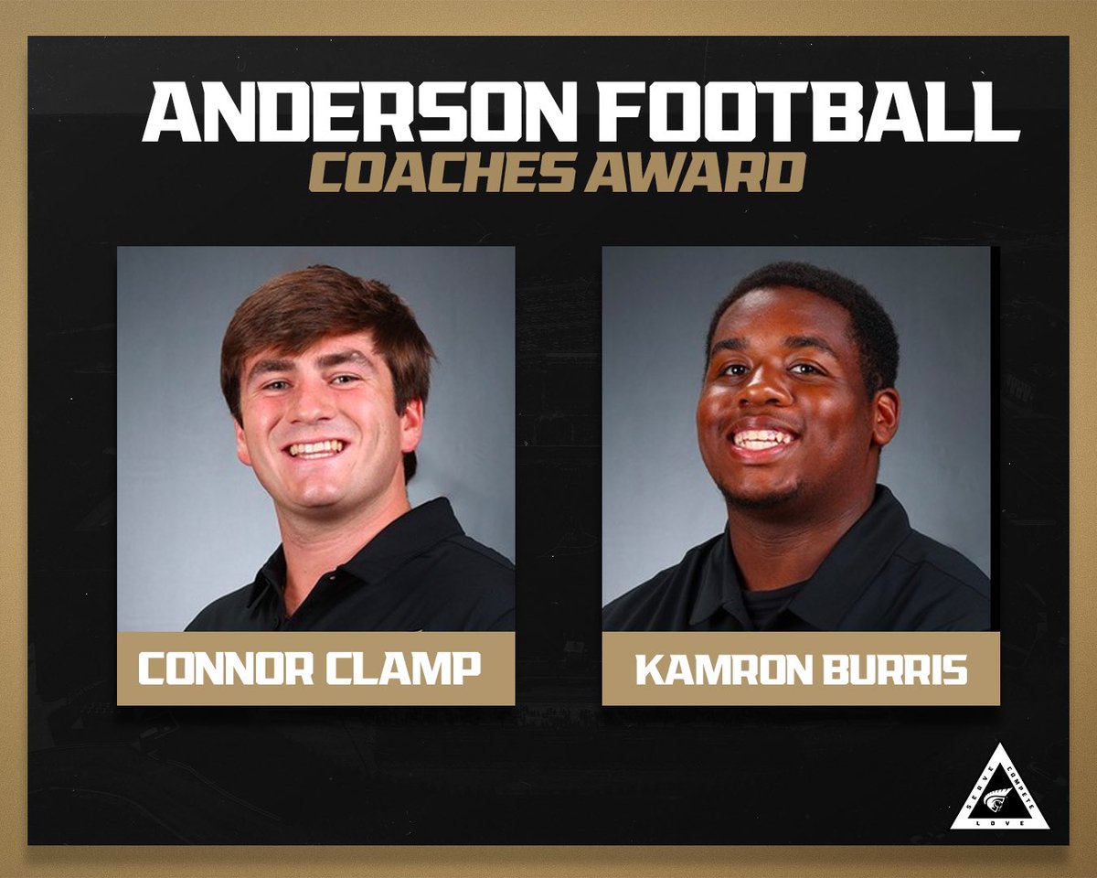AUTrojansFB's tweet photo. The Anderson Football Coaches Award. 

An award picked by the coaching staff. Players chosen embody great leadership on and off the field.

#AUthentic https://t.co/kaiNxARbQl