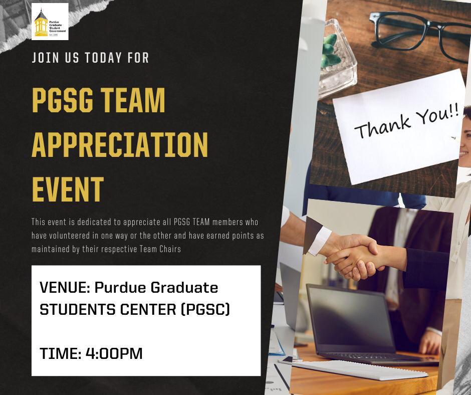 PurdueGradStudents (@pgsginfo) on Twitter photo It's important for every member working really hard for the organisation to be appreciated.
Join us at PGSG team appreciation event
@balancewithbrowole
<a href="/koinonia_zion/">Koinonia Zion</a>
@ajith_annavajhula It's important for every member working really hard for the organisation to be appreciated.
Join us at PGSG team appreciation event
@balancewithbrowole
<a href="/koinonia_zion/">Koinonia Zion</a>
@ajith_annavajhula