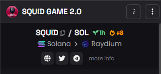 Squidgame20X's tweet photo. Squid Game $Squid information updated on Dexscreener

https://t.co/C7dBWM0Zay

#Solana $Squid https://t.co/03krNzFovG