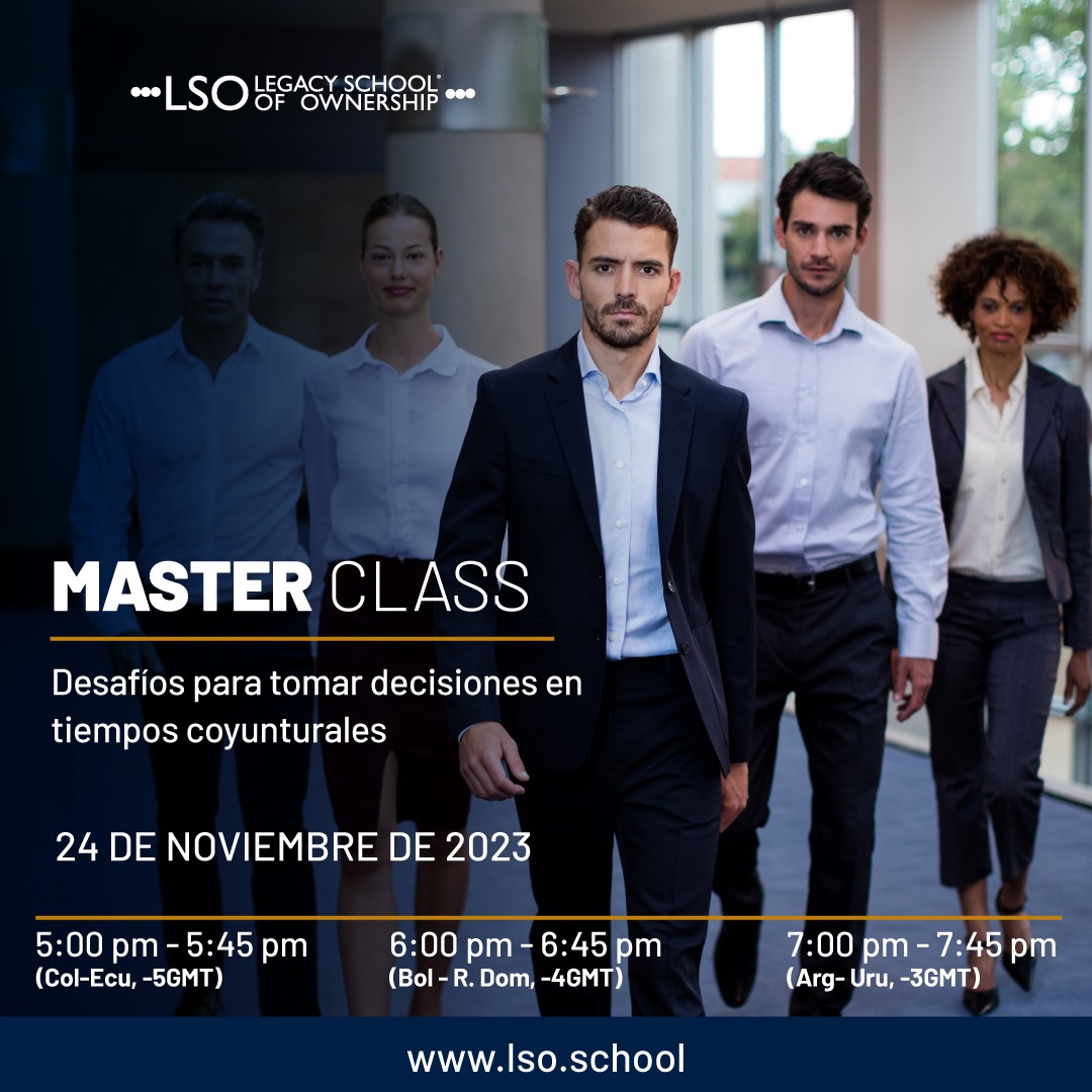 OwnershipLegacy's tweet photo. Viernes 24 de noviembre de 2023

5:00pm - 5:45pm Bogotá - Quito - Lima (-5GMT)

Este será un conversatorio entre Gonzalo Gómez Betancourt, PhD y Luis Carlos Bravo,  DBA (c)

Inscríbete aquí: https://t.co/FpDnXWpZR3 https://t.co/ujTQrFT4c2