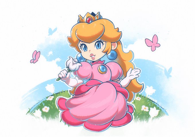 「princess peach holding」Fan Art(Latest)