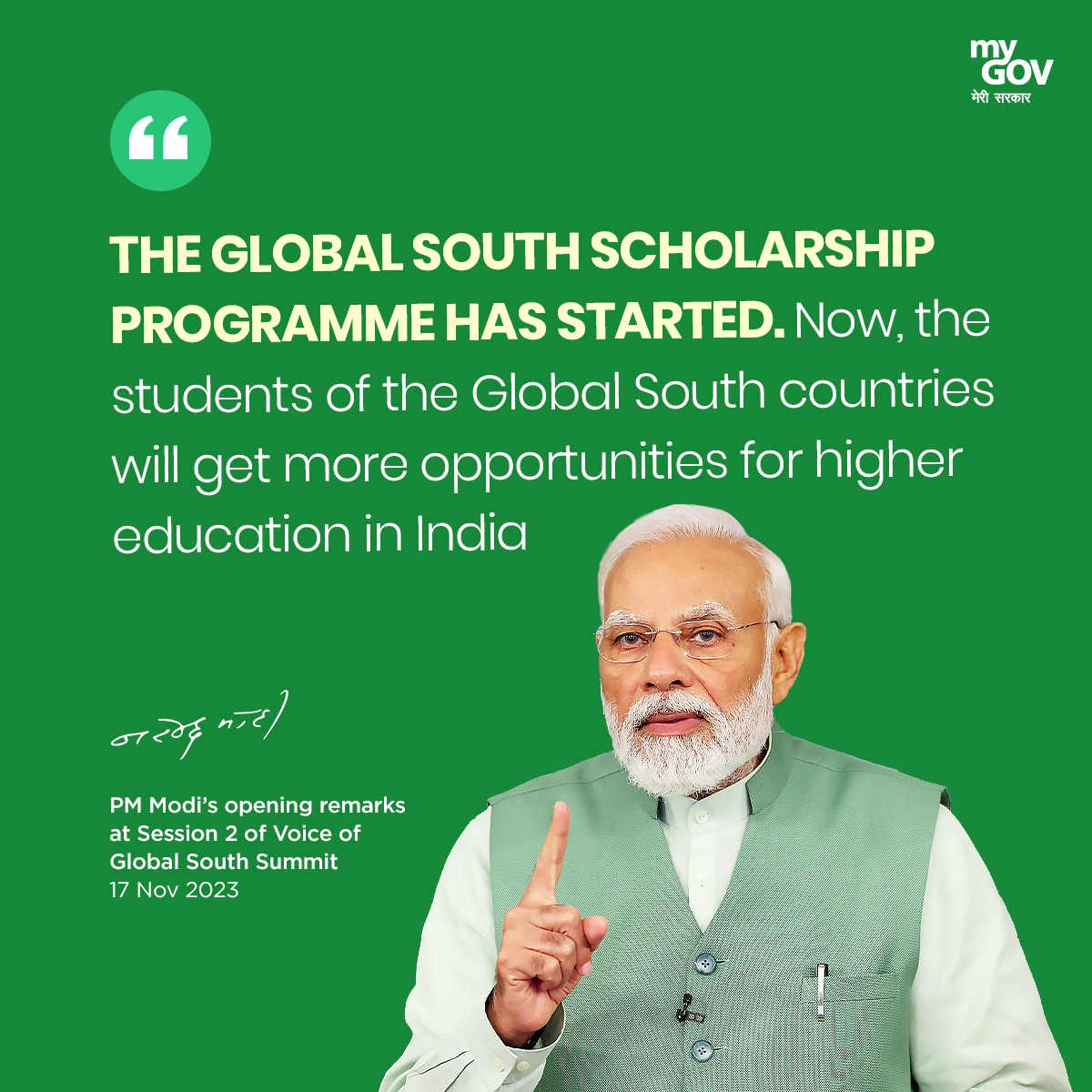 The Global South scholarship programme has started

#VoiceOfGlobalSouth #GlobalSouthSummit