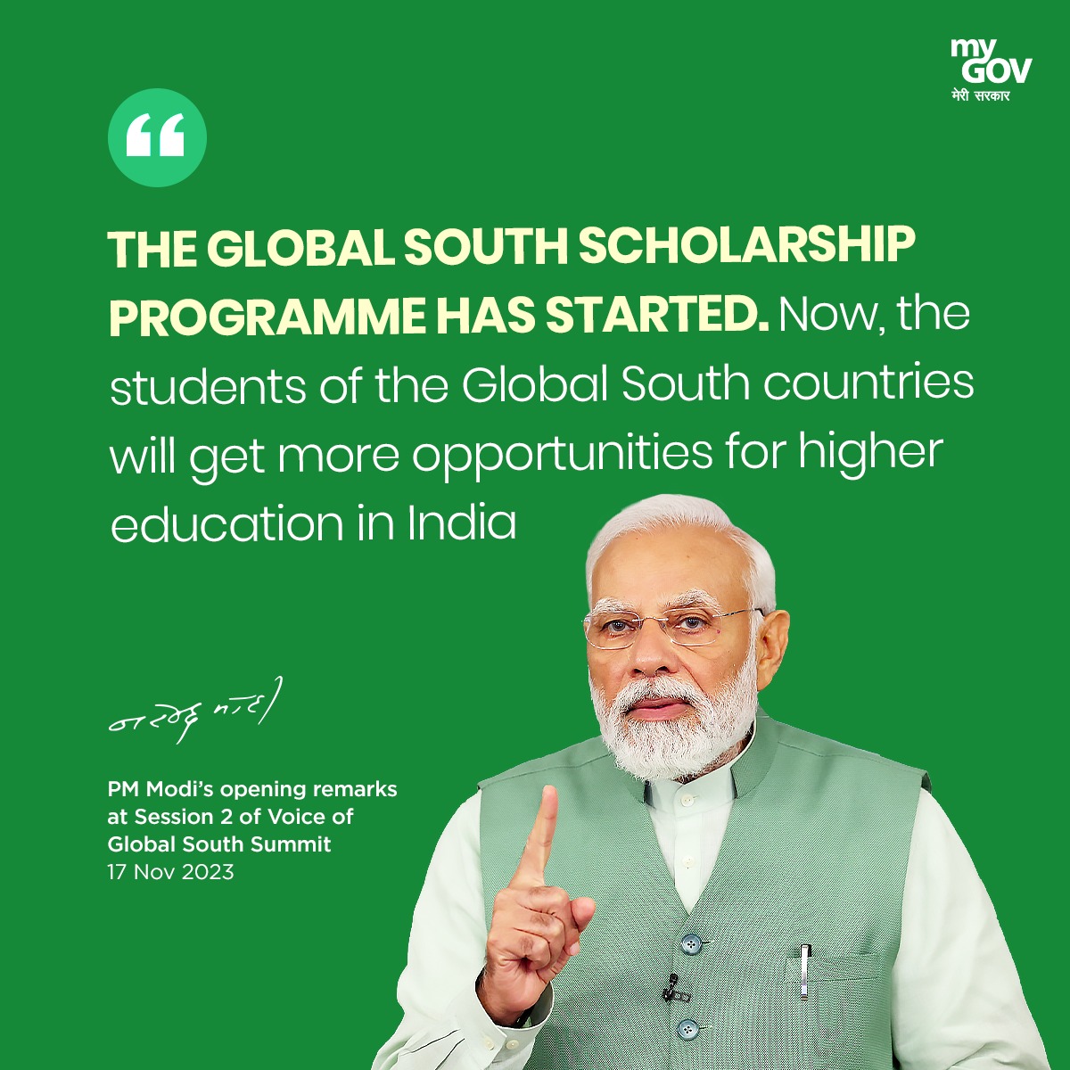 The Global South scholarship programme has started #VoiceOfGlobalSouth #GlobalSouthSummit