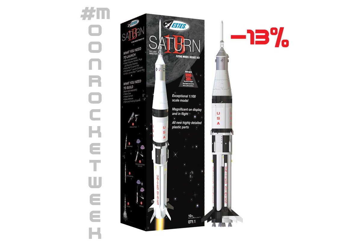 RocketryKlima's tweet photo. ๐#MoonrocketWeek #SALE ๐
50 yrs (+1 day) ago the final crew blasted off to the #Skylab #space station! We celebrate this event by including the 1:200 #Saturn1B & #Skylab #SaturnV building sets in our sale! Visit the #HotNewProducts ๐ฅsection at: https://t.co/4d5Vl0Qtk4 https://t.co/RtPIMSQybS