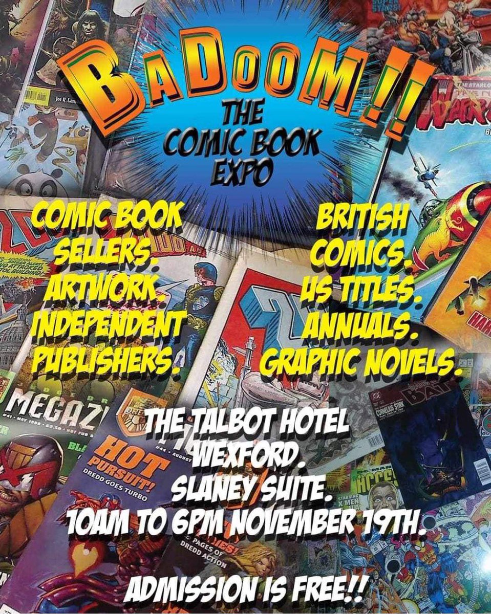 I’ll be at BADOOM!! comic expo this weekend in Wexford from 3-6! 

I’ll have issues of GODFELL with me including the finale that came out on Wednesday, I’ll have prints and I’ll be doing sketches! Hope to see you there!