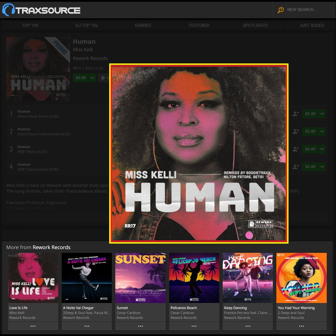 ReworkRecords's tweet image. O novo EP de Disco House Remixes para a música 'Human' da cantora Miss Kelli já chegou na @Traxsource
Os remixes são assinados pelos brazucas Beta1 e Nilton Fatore e Americano Boogietraxx 
Link: traxsource.com/title/2123767/…

#misskelli #human #remixes #housemusic #disco #discohouse