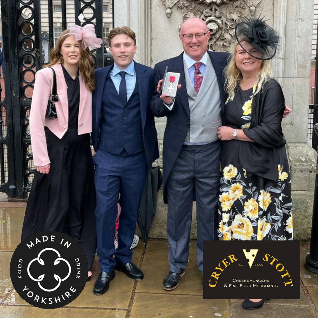 A huge congratulations to <a href="/CryerandStott/">Richard Holmes</a> for their successes over the last week!

From winning a World Cheese Award to visiting Buckingham Palace to receive an MBE for Services to the British Food Industry, they have a lot to celebrate.🥂
Find out more: bit.ly/3QEVzdu