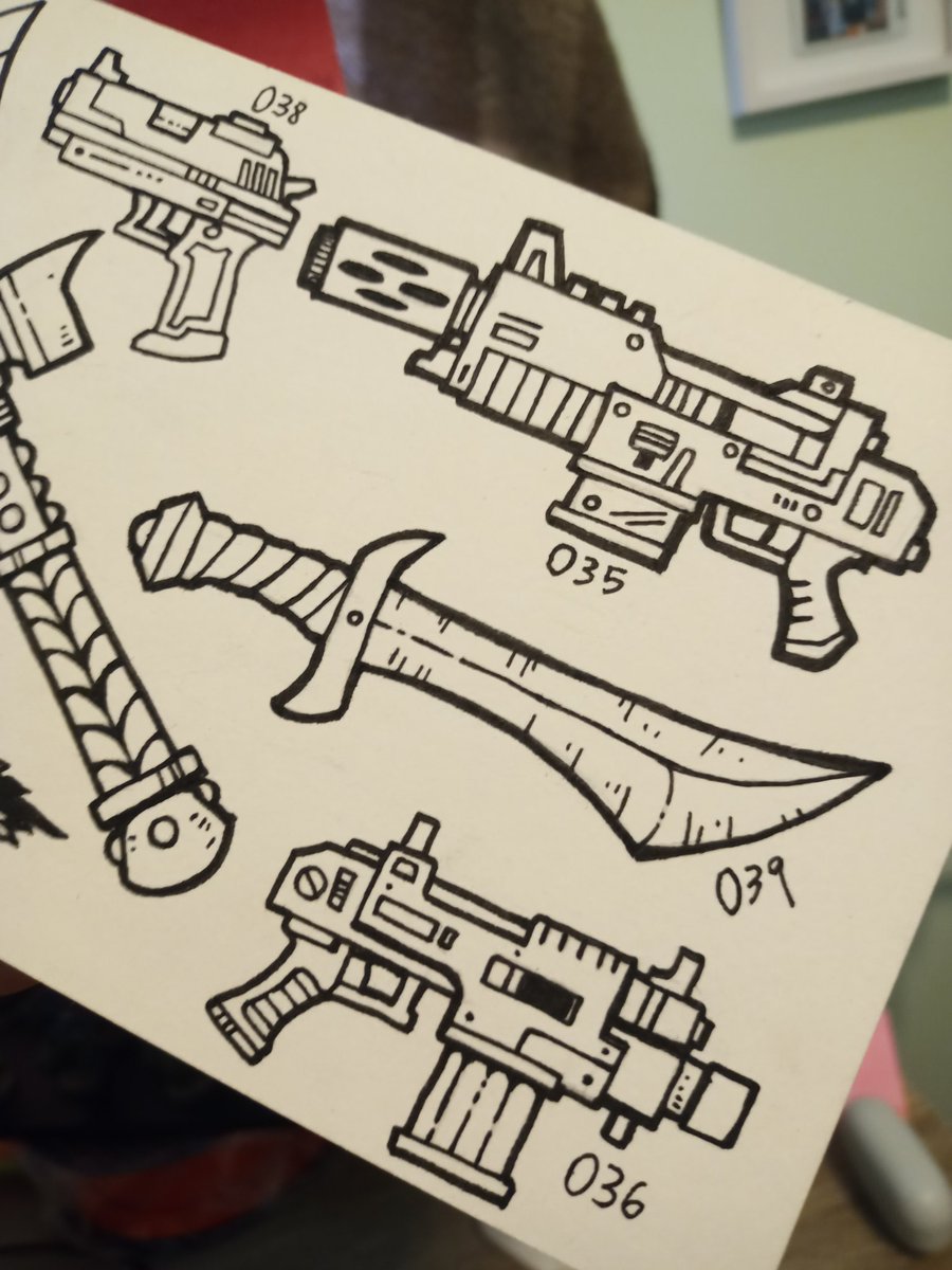 Tiny weapons day 39 #sketchbook