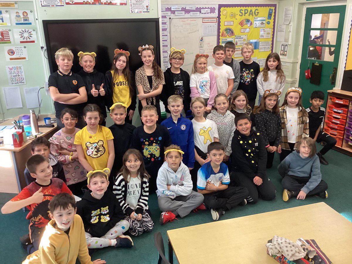 BroughPrimary's tweet photo. Y5/6-supporting Children in Need. https://t.co/uvk9ZSRyzC