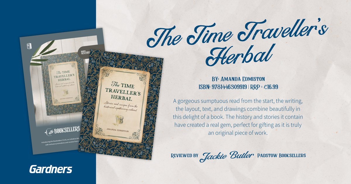 @PadstowBooks is back with another fab review: 'The Time Traveller's Herbal' by Amanda Edmiston, described as 'perfect for gifting', you can order your copy here: gardners.com/Product/978144… @HerbalStorytell #gardners #booksellers #books