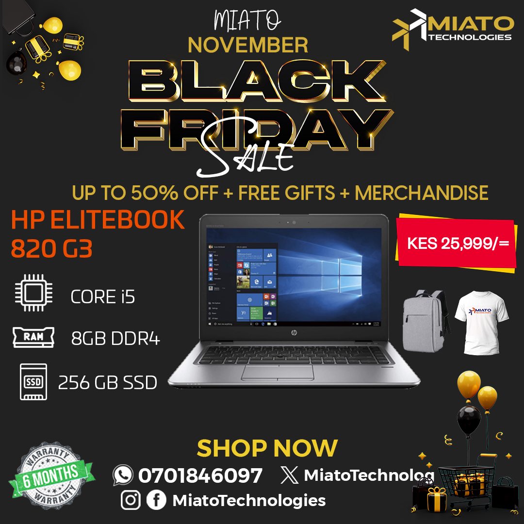 📌Miato Black Friday is here quality laptops ,free gifts & free merchandise.

📌Call or text 0701846097 @MiatoTechnolog

#MiatoBlackFriday

Sifuna Jay Z The Economists G to G Golden Boy Mombasa Kevin De Bruyne Kingi Bamburi Diddy Scar Letter to America M-pesa Safaricom Elnino