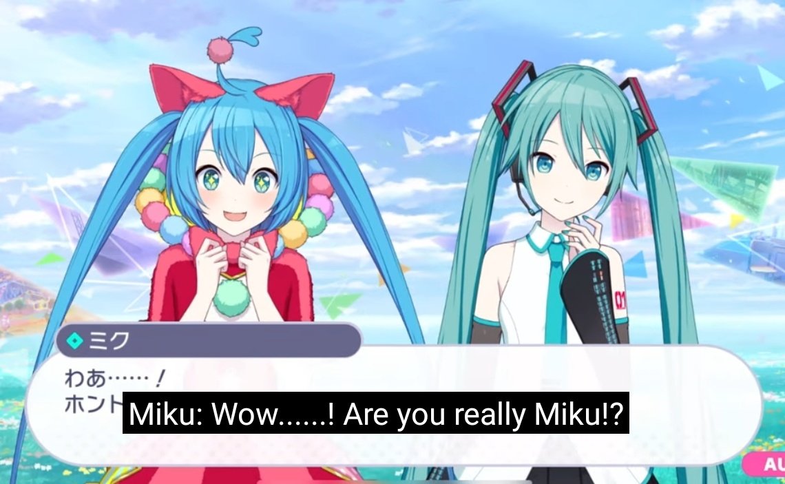 Even Hatsune Miku is shocked when meeting Hatsune Miku