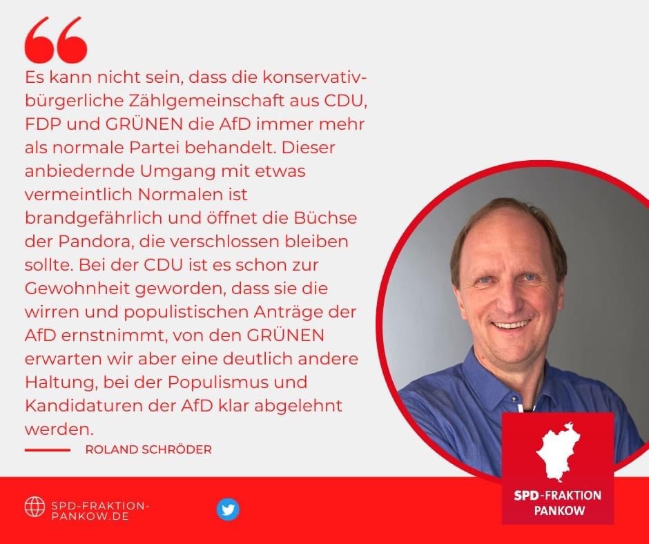 AfD-Bürgerdeputierte in Pankow mit Stimmen der Jamaika-Zählgemeinschaft gewählt🛑⛔️ Das ist ein politischer Dammbruch, den die Linksfraktion und die SPD-Fraktion aufs Schärfste verurteilen. spd-fraktion-pankow.de/meldungen/afd-…