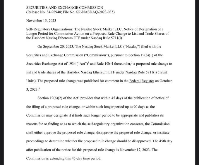 cryptomigo21's tweet image. The SEC just delayed the Hashdex Ethereum spot ETF
Guess the SEC is not in the mood for approval yet again!
#SEC #hashdex #ETH #Ethereum #ETFs #ethetf #ethereumETF #crypto #cryptonewstoday