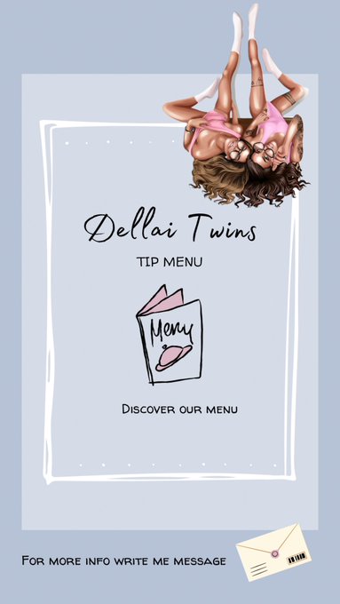 DellaiTwins Tip Menu 🩷 https://t.co/qo3cSJ9768