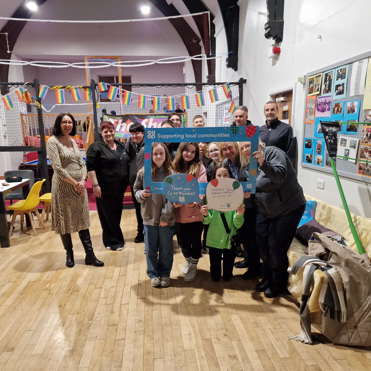 🎉 The Ramsey Young People's Project has secured a £16,000 grant from the Co-Op! The funds will enhance Ramsey Youth Centre, Waterloo Road, with a gardening project, sensory room, new carpets, and other after-school provisions.