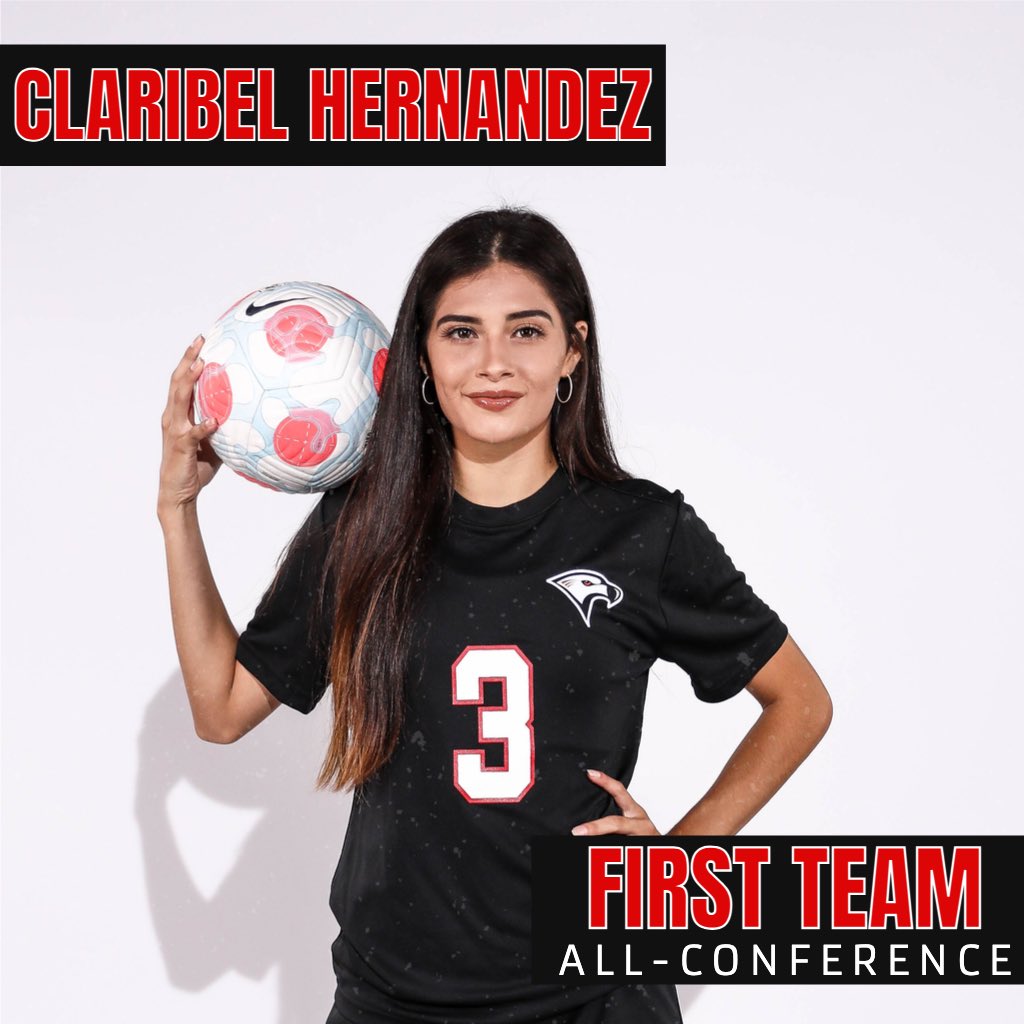 fc_wsoc's tweet photo. Congratulations to Claribel Hernandez on being named First Team All-Conference by the CAC! Hernandez led the Lady Falcons with 11 goals this season and also contributed 2 assists for 24 points. Way to go, Claribel! 

#WeAreFC https://t.co/aQAQ20lfRX