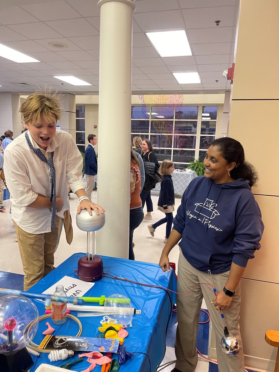 As a part of the Science Fair at the Covenant School (Charlottesville), Marija Vucelja and Jency Sundararajan showed Physics Demos.