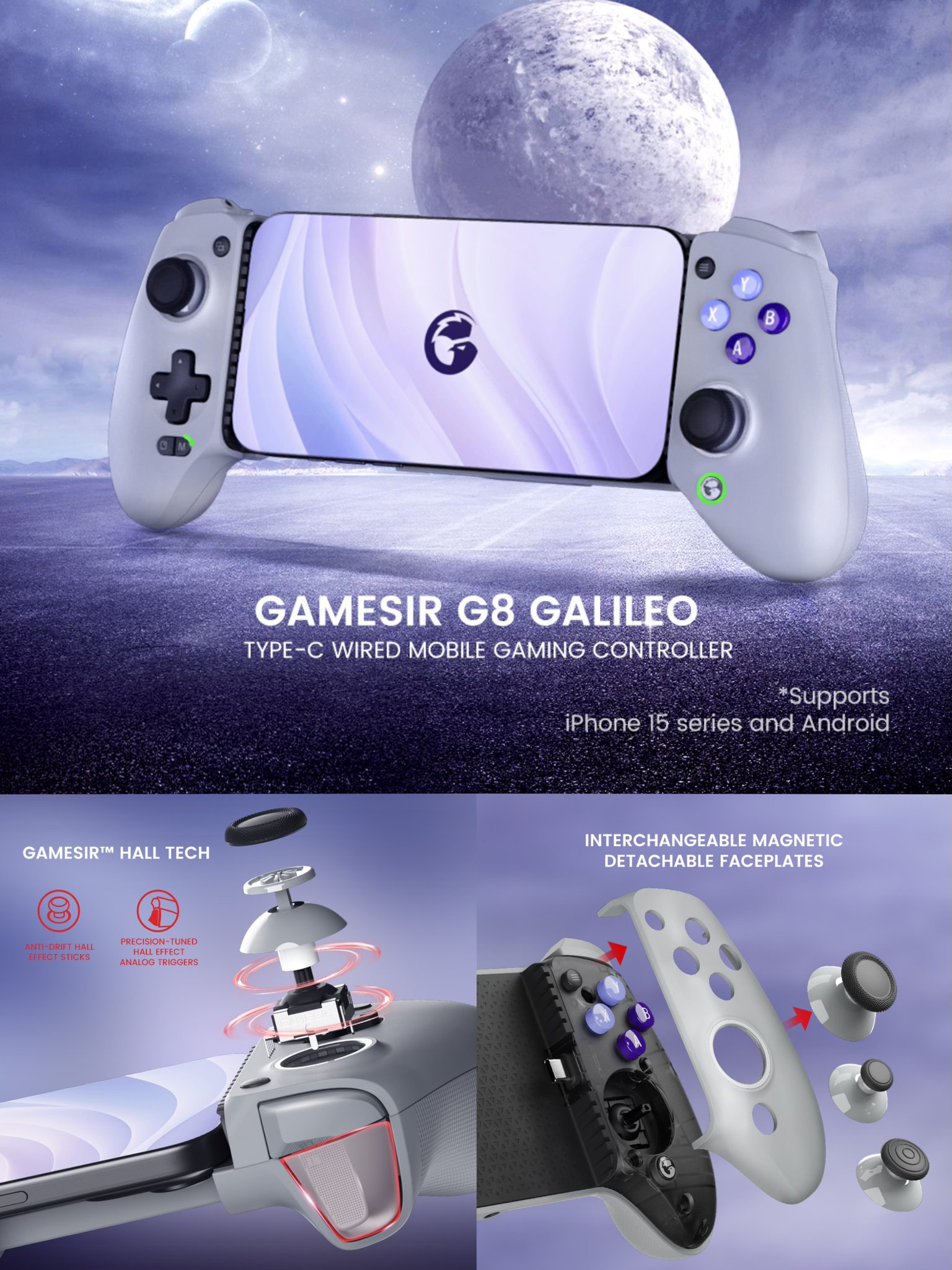 GameSir on X: GameSir G8 Galileo is here with a bang! Check out these  stunning visuals showcasing the 8 key highlights of our latest product.  Share your thoughts and let us know