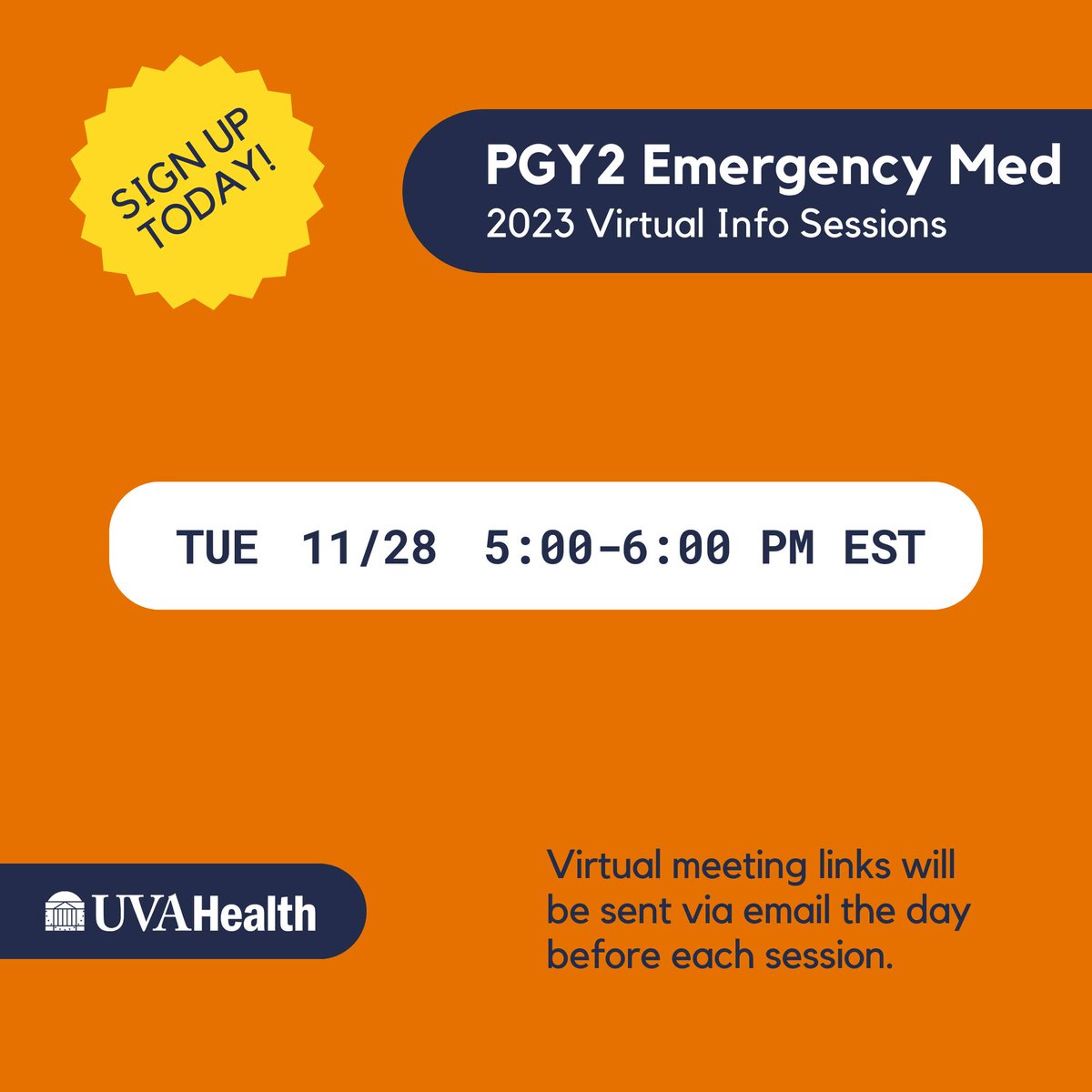 Check out our program! 

virginia.az1.qualtrics.com/jfe/form/SV_9H…

#pgy2 #emergencymedicine #EMED #EMPharm #pharmacy #residency #UVA #infosession #pharmD