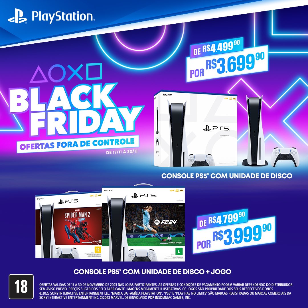 Black Friday: tem PlayStation 5 em oferta! Confira e garanta o seu! - Olhar  Digital
