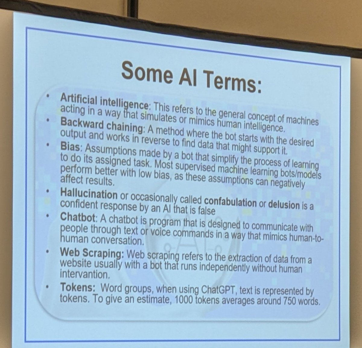 Fascinating conversation this morning around artificial intelligence #AI with the Perry Law Firm. Will this be the 'great change' in the field of education? #liveNASB #weLIVEhere