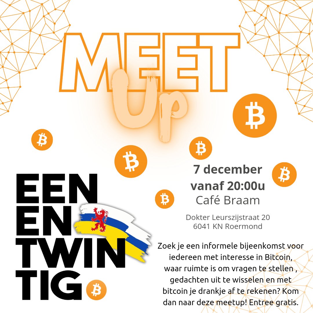 _Eenentwintig_'s tweet photo. Onze eerste EENENTWINTIG meetup in Limburg! Ben je net nieuw of al een doorgewinterde maxi, het maakt niet uit. Je bent van harte welkom bij deze meetup! #bitcoin #community #eenentwintig https://t.co/QqvvOqiymc