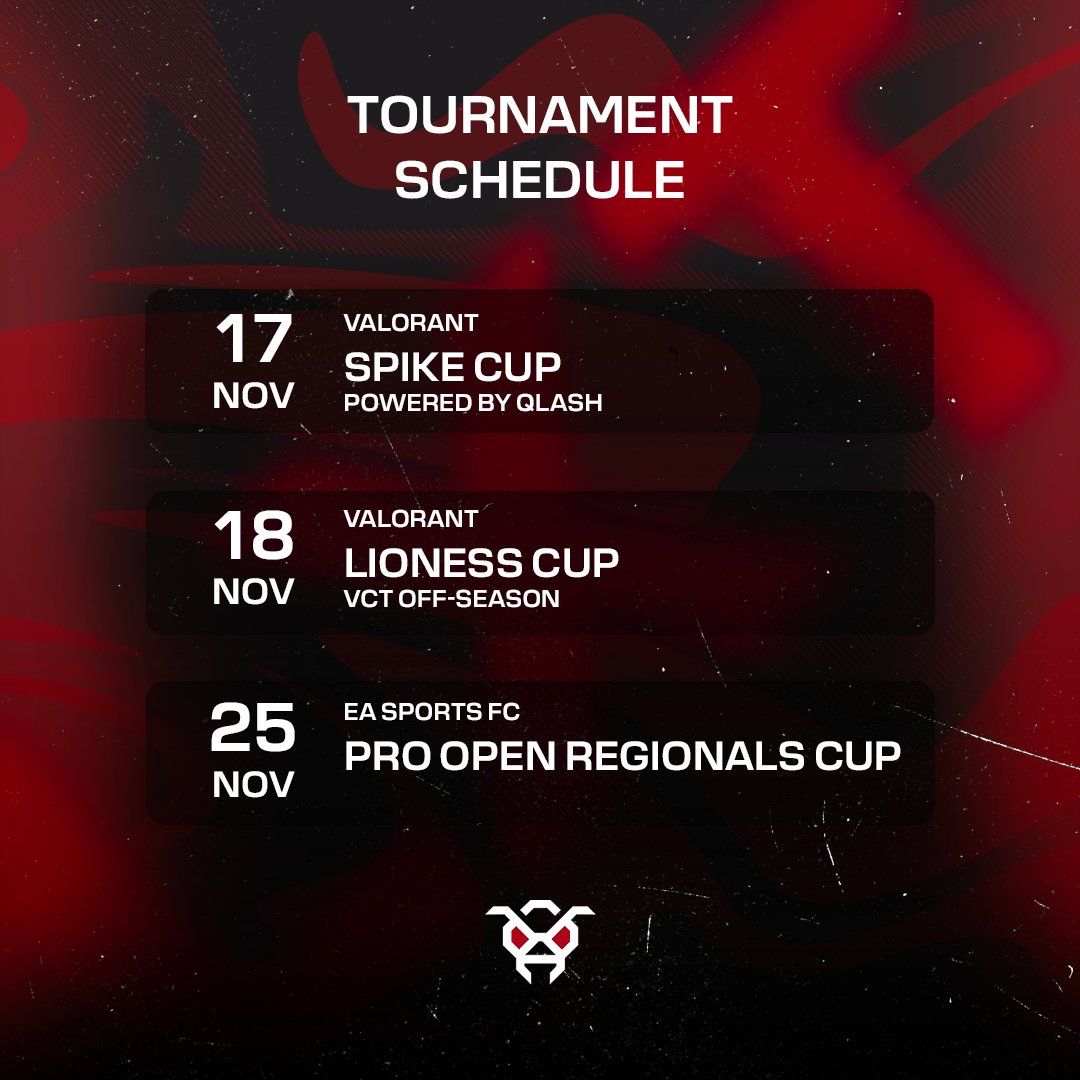 lxtesports's tweet photo. ๐ Schedule of upcoming events
๐Our girls are set to compete in two @VALORANT #GameChangers off-season tournaments.
๐ฎ @CRAZYFATGAMER will participate in the second round of @EAFC Pro Open regional
#BeLXT #BeBenefit https://t.co/dBLtwiHIai