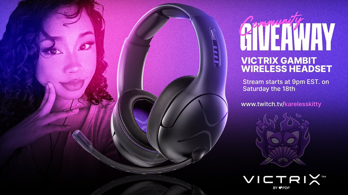 Karelesskvtty's tweet image. We now partnered with Victrix! Doing a Victrix x KarelessKitty Givesaway on Saturday night! 💗