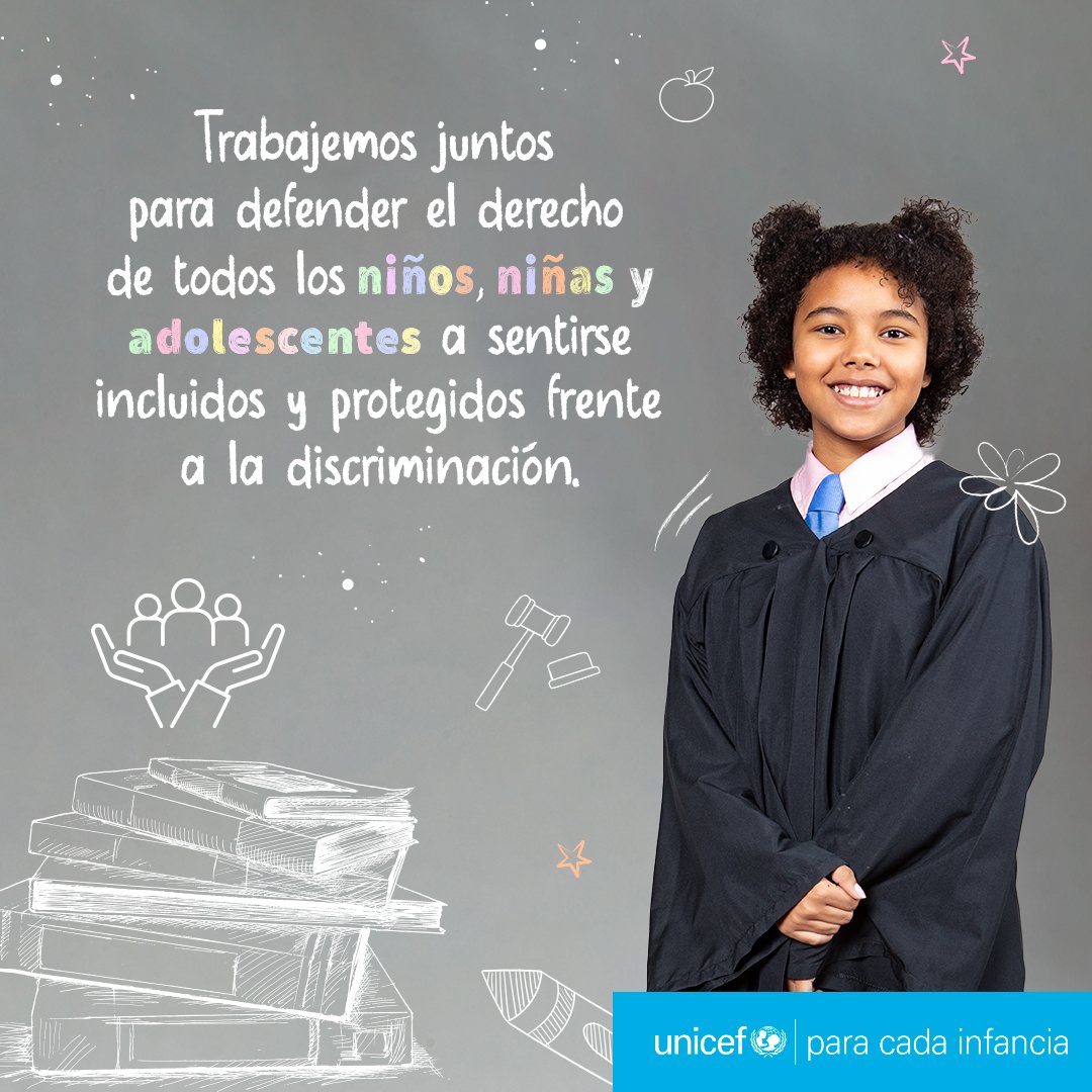 unicefvenezuela's tweet photo. Trabajemos juntos para defender el derecho de todos los niños, niñas y adolescentes a sentirse incluidos y protegidos frente a la discriminación.

Escucha nuestra voz #ProtegeNuestrosDerechos 💙 https://t.co/xMmsfVmG8D