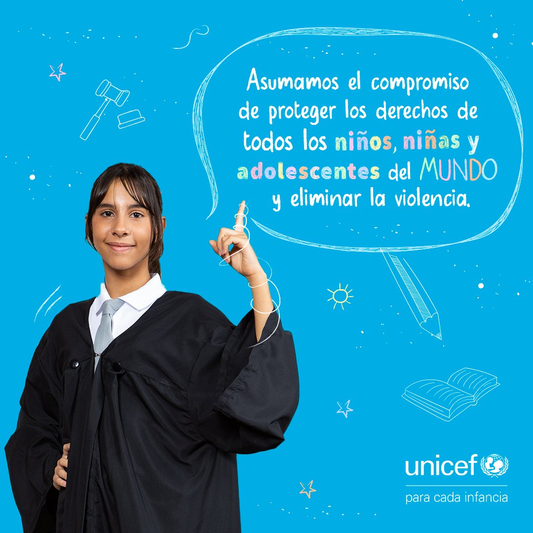 unicefvenezuela's tweet photo. Asumamos el compromiso de proteger los derechos de todos los niños, niñas y adolescentes del mundo y eliminar la violencia.

Escucha nuestra voz #ProtegeNuestrosDerechos https://t.co/X7OrrDMEq4