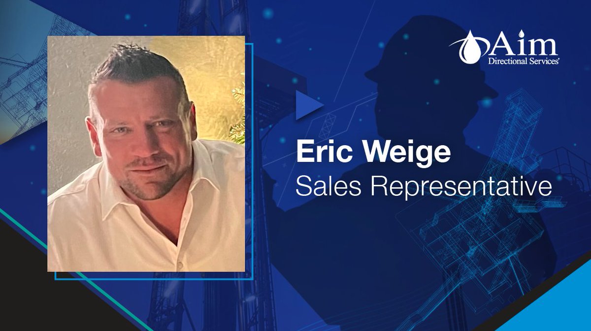 AimDirectional's tweet photo. We are excited to announce our newest sales team member Eric Weige, as a Sales Representative. Eric is a native Texan who has been in O&amp;G for more than 20 years. His work history includes global seismic exploration and directional drilling. Let's welcome Eric to the team! https://t.co/XomDaupOfa