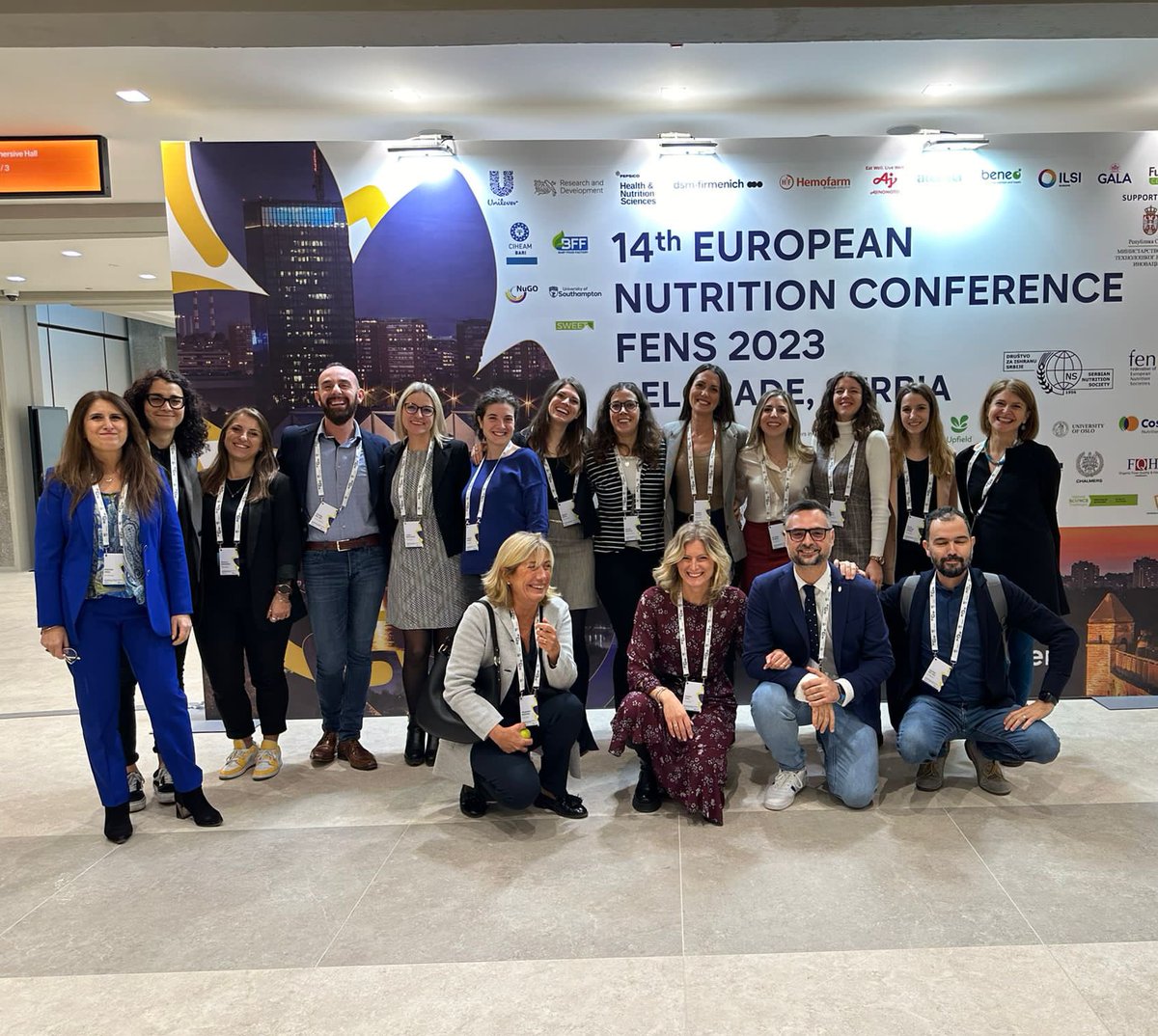 SINU_Italia's tweet photo. The @SINU_Italia contingent present in Belgrade for #FENS2023 thanks the Organizers and the attendees for a such incredible event! #Nutrition https://t.co/t9ZRNBYZaq