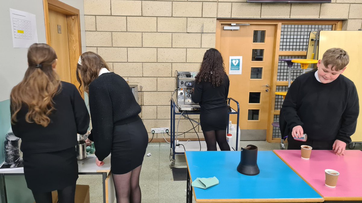 Well done to the pupils who used their barista skills to serve coffee and hot chocolate at the S3 parents' evening on Tuesday night. Barista training has been one of the many activities on offer at Future Fridays this session.