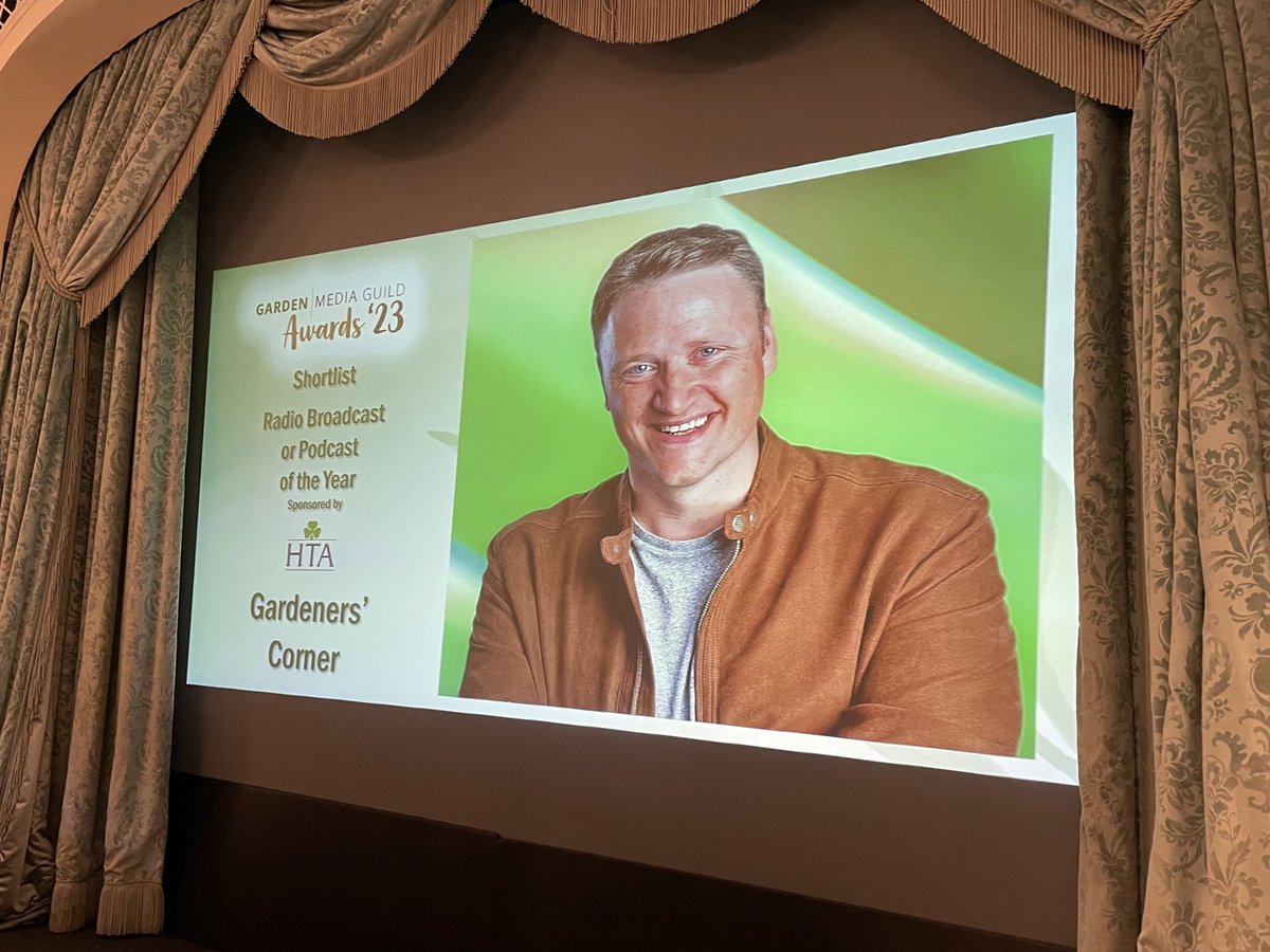 After winning last year delighted that Gardeners’ Corner @bbcsounds again made it to the final 4 in the UK wide @gdnmediaguild awards 2023 held today <a href="/TheSavoyLondon/">The Savoy</a> Congratulations to @gardens_illustrated for winning podcast of the year and to all the other winners.
