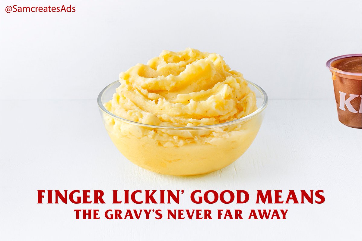 Finger lickin’ good means… The gravy’s never too far away

<a href="/OneMinuteBriefs/">One Minute Briefs ⏱️</a> Create posters to advertise #MASH <a href="/KFC_UKI/">KFC UK</a> 🥔