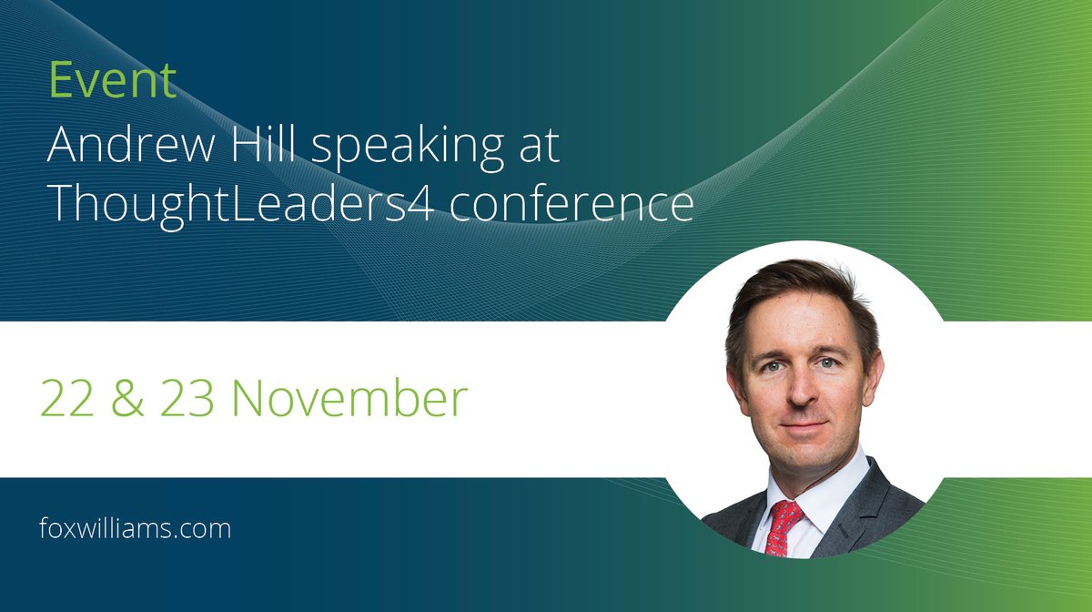 Andrew Hill is speaking at ThoughtLeaders4 Corporate Disputes 2023 - 3rd Annual Forum on 22 November. There is still time to register for the event. Find the full agenda at hubs.la/Q01-QJ0d0 (Discount code for 10% off: CDTAFSPK23)