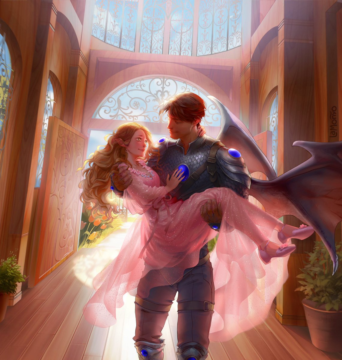 StardustSteph's tweet photo. Azriel arrived first, no shadows to be seen, my sister a pale, golden mass in his arms.

⊱❊⊰⁣⁣⁣

⤞ art by @Lamonyo (💜)
⤞ commissioned by me

please do not repost.
#Elriel #elainarcheron #Azriel #acotar #fanart #booktwt #sarahjmaas https://t.co/whcpVZgLEE